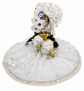 ✨ Elegant White & Silver Laddu Gopal Designer Poshak ✨
